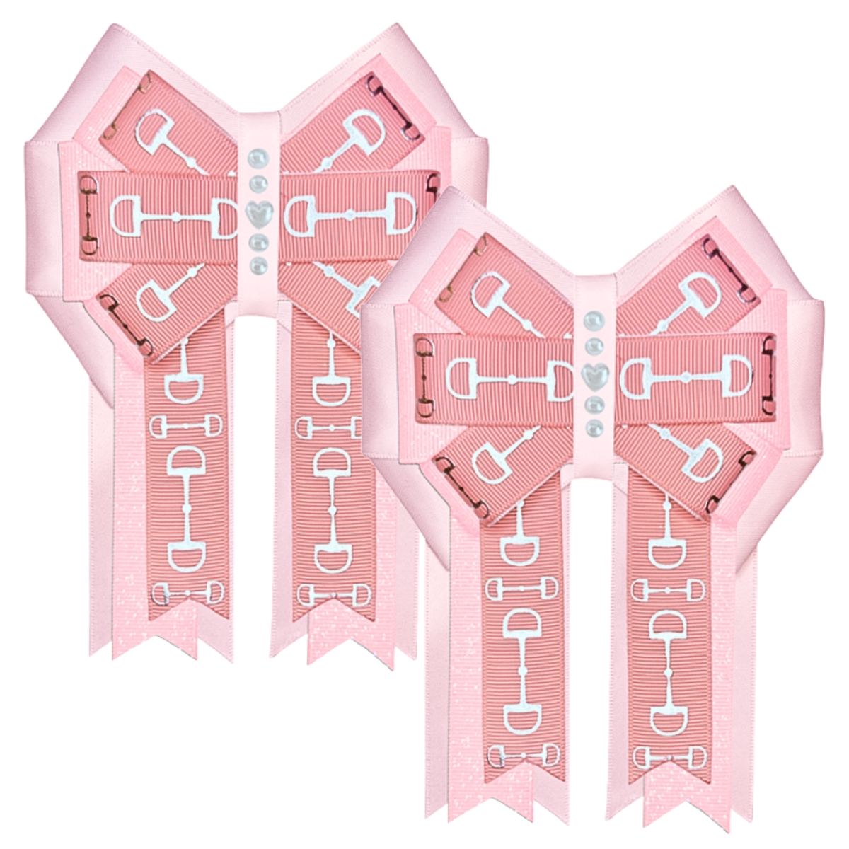Light Pink Silver Bits Show Bows