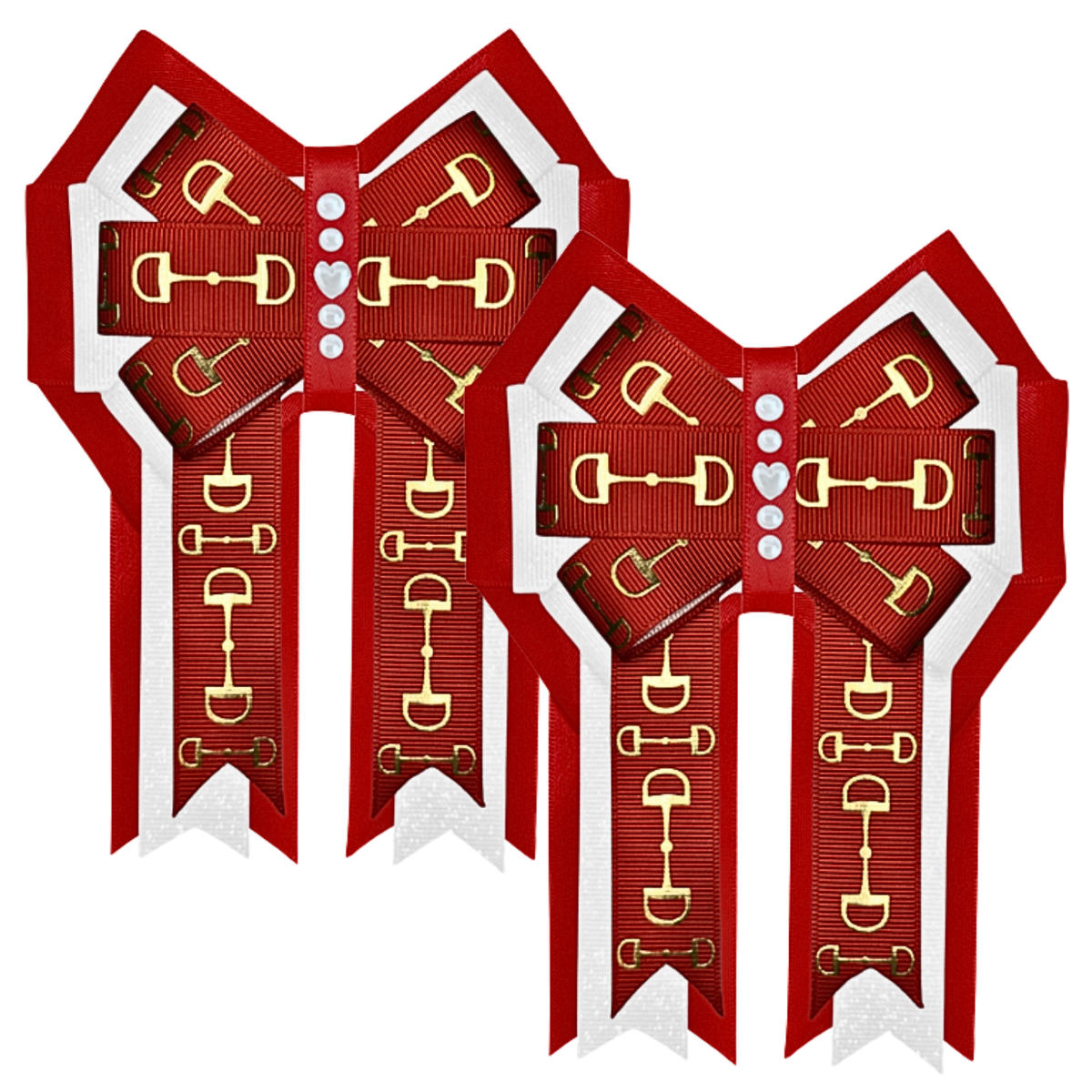 Red Gold Bits Show Bows