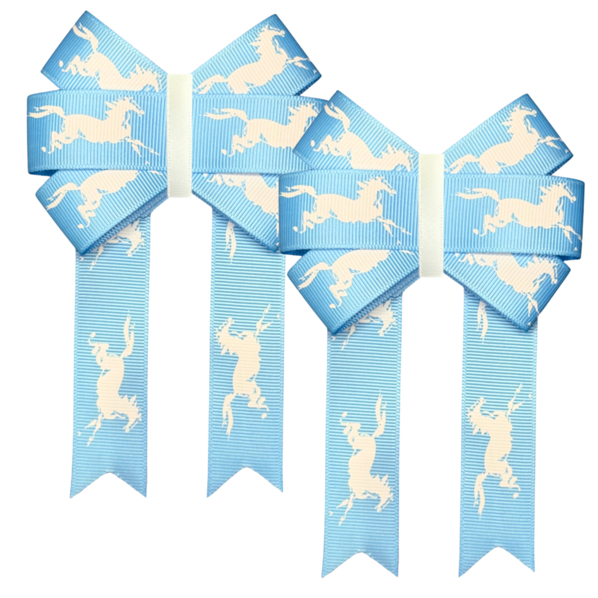 Light Blue with White Horses Front Bow