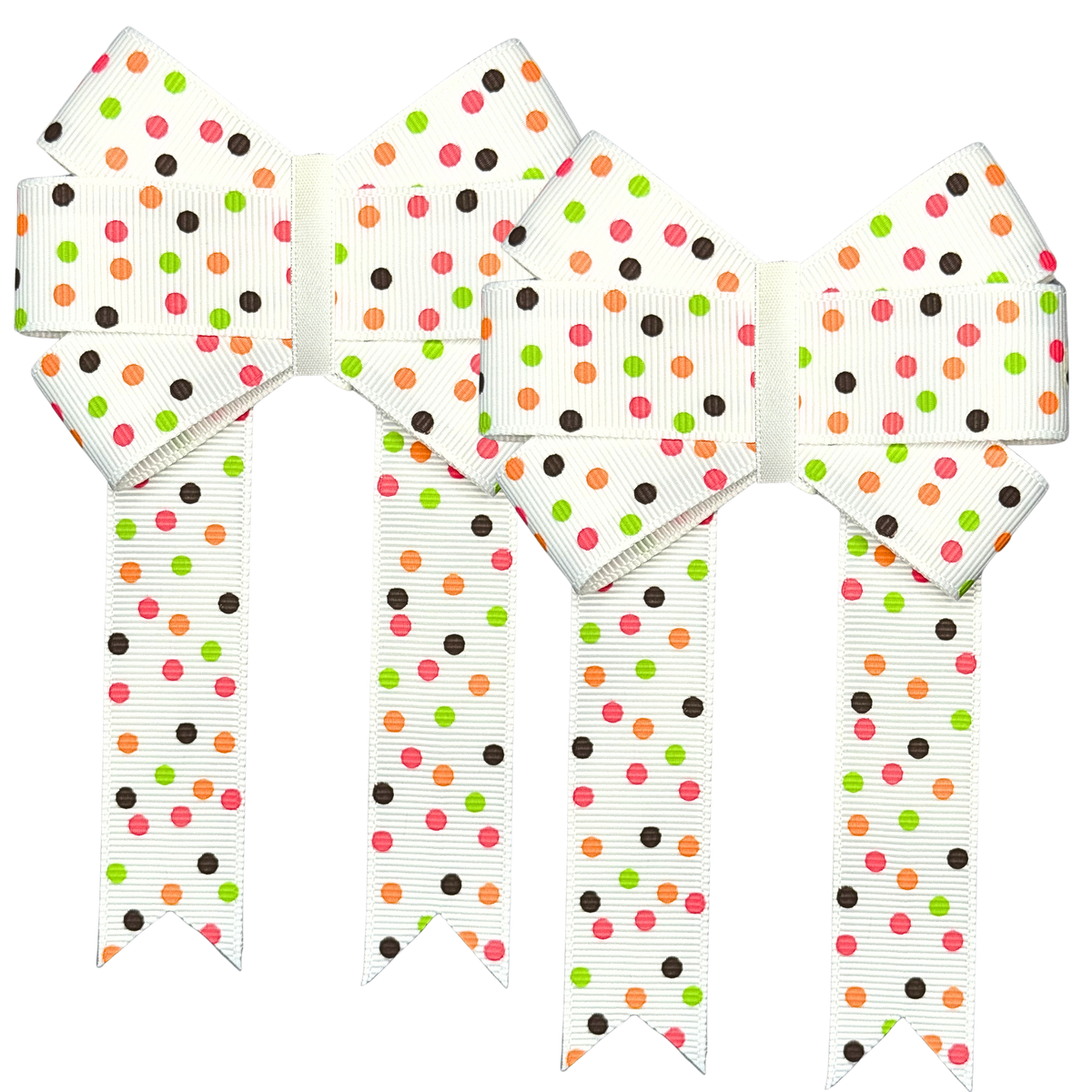 Dark Polka Dots Front Bows